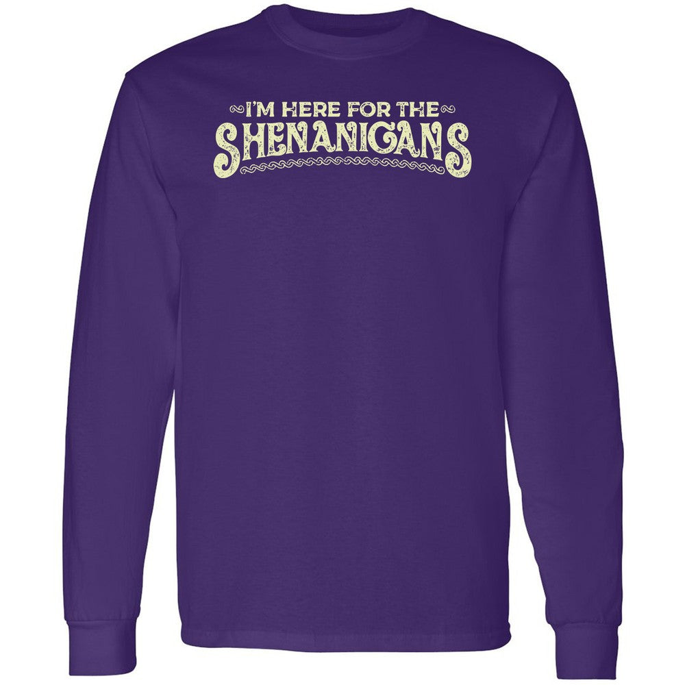 Here For The Shenanigans Long Sleeve T-Shirt - Purple - 13