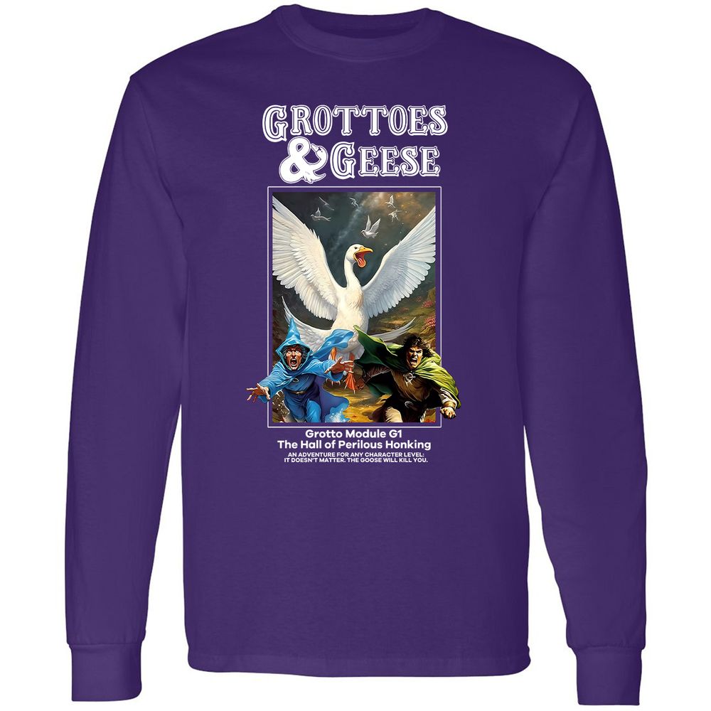 Grottoes & Geese Long Sleeve T-Shirt - Purple - 13