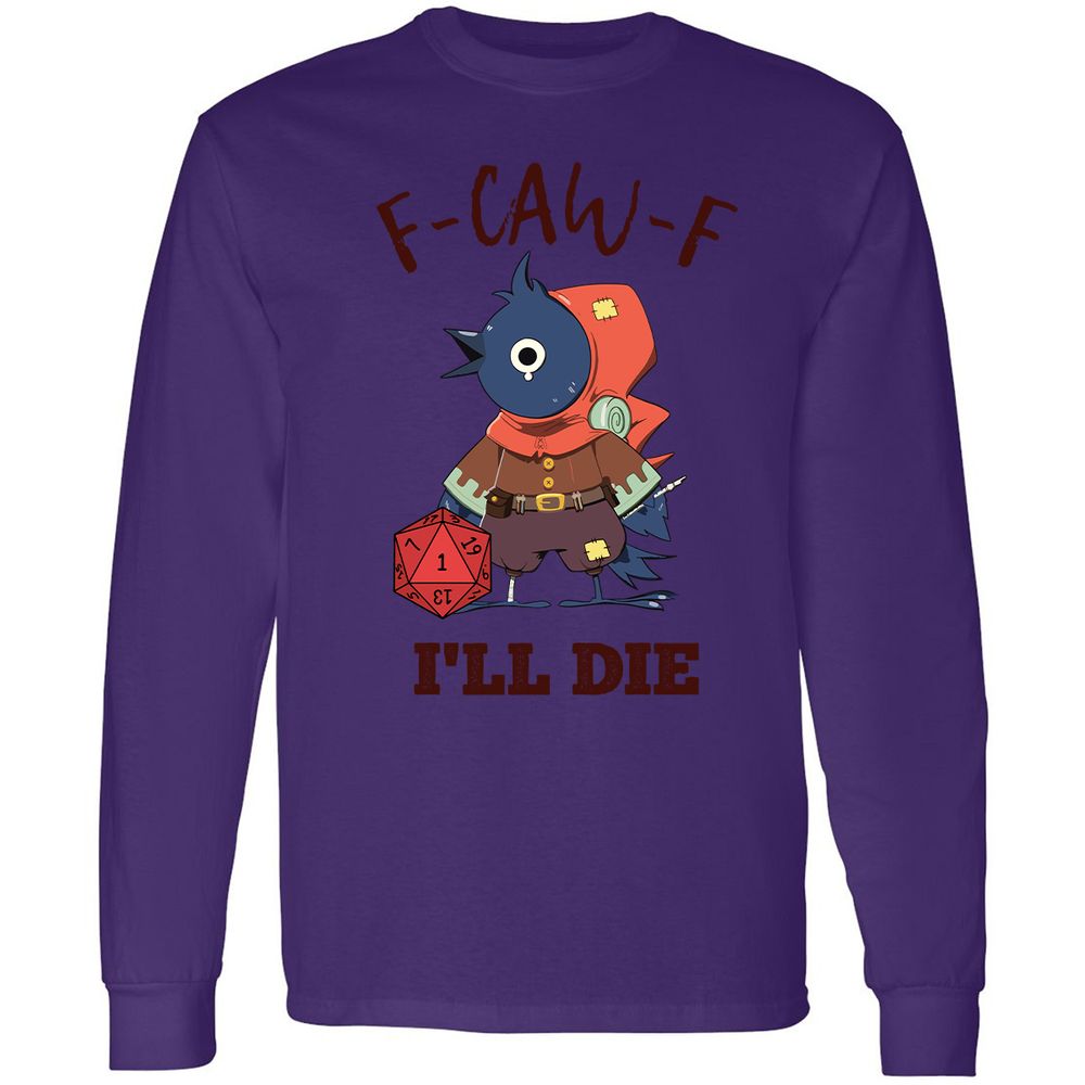 Long Sleeve T-Shirt - White - Purple - 13