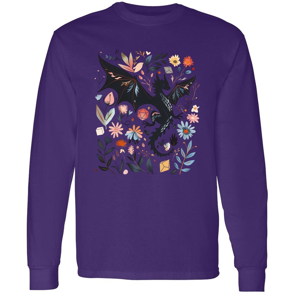 Floral DnD Dragon - Purple - 13