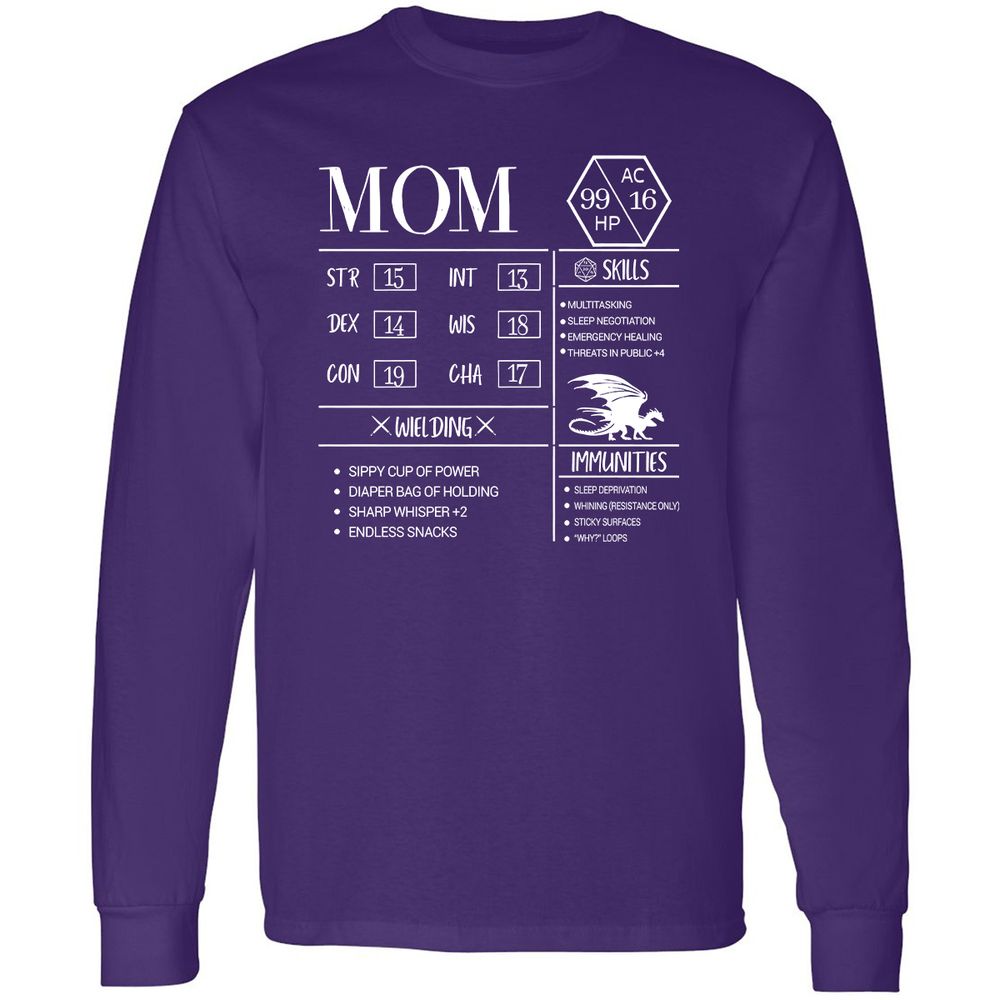 Mom New Long Sleeve T-Shirt - Purple - 13