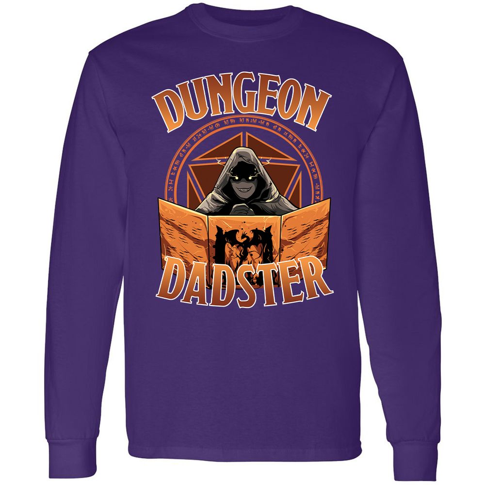 Dungeon Dadster Long Sleeve T-Shirt - Purple - 13