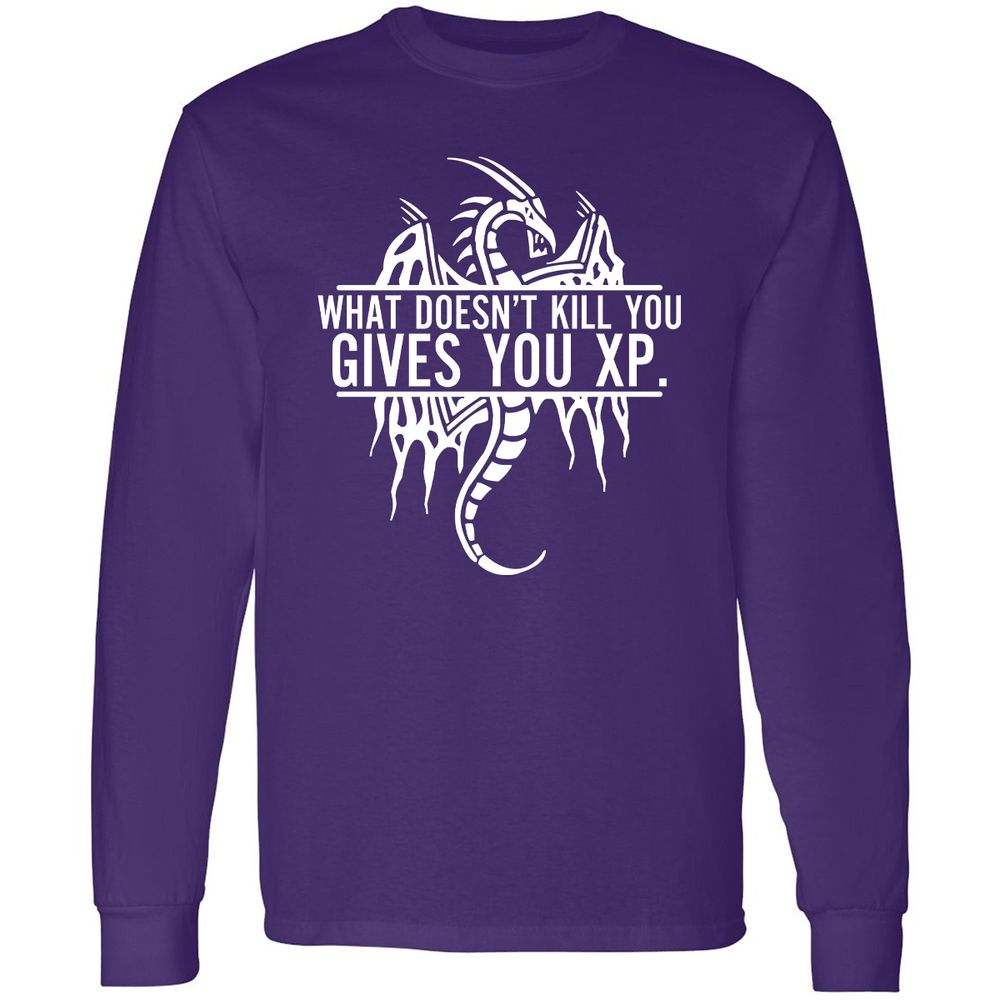 What Doesn't Kill You Long Sleeve T-Shirt - Purple - 13