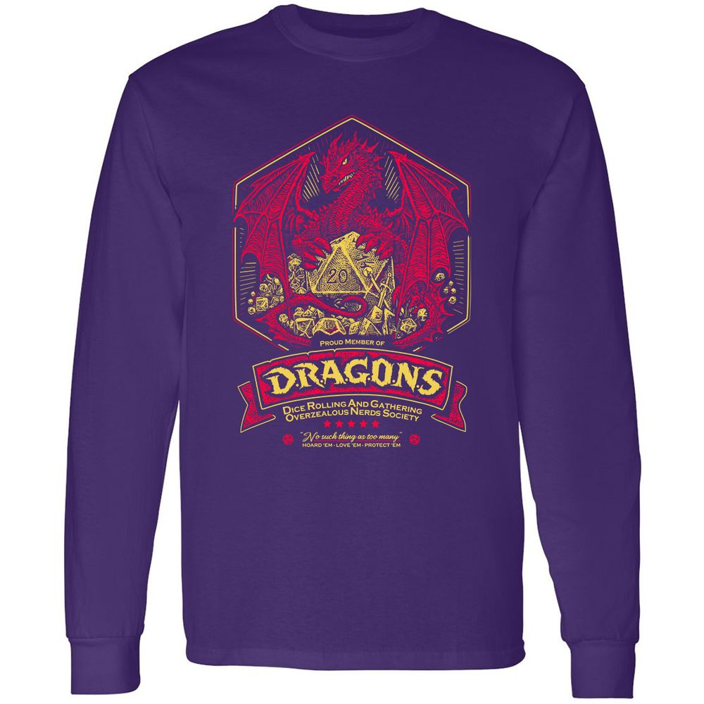 Fantasy Dragon With Dice - Purple - 13