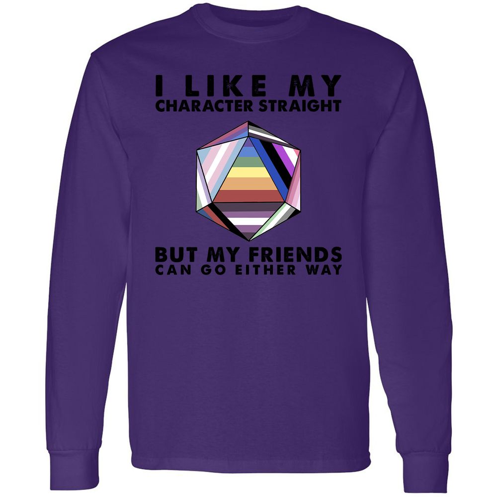 My Character Straight But Friends Can Go Either Way - Purple - 13