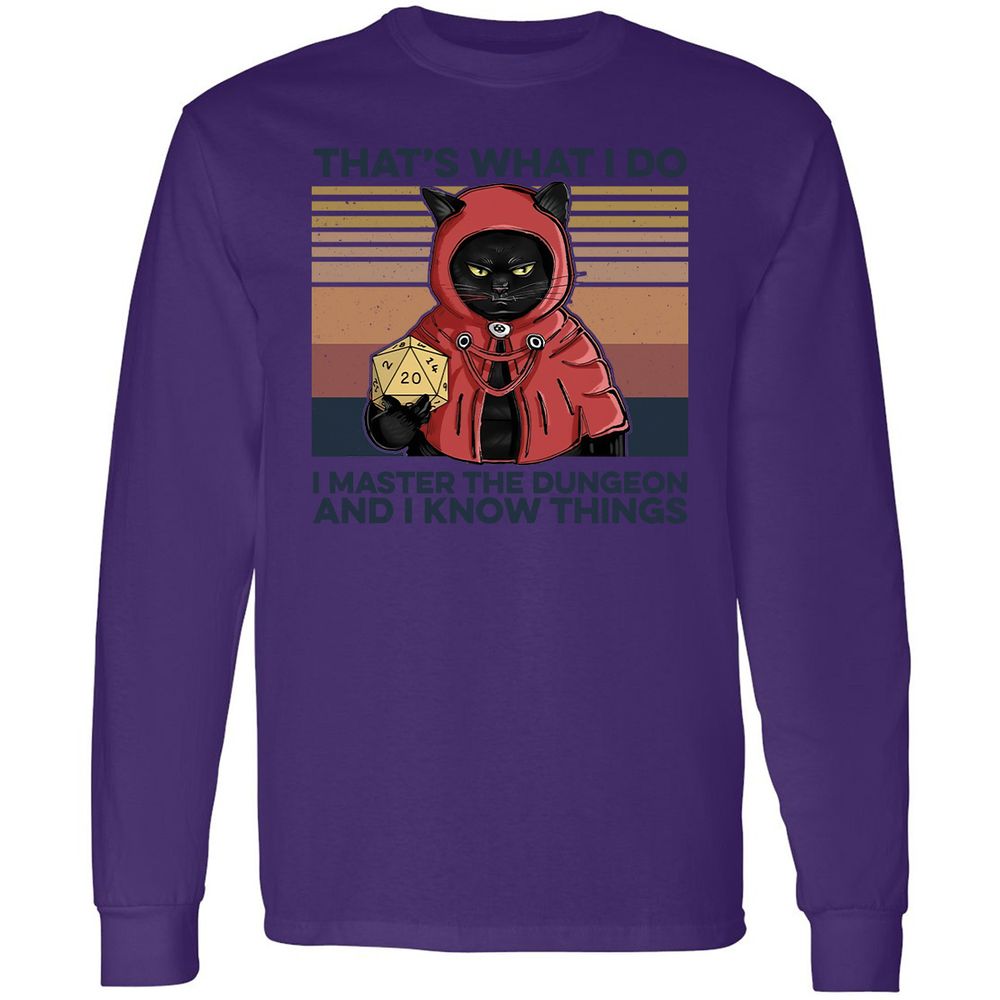 I Master The Dungeons Long Sleeve T-Shirt - Purple - 13