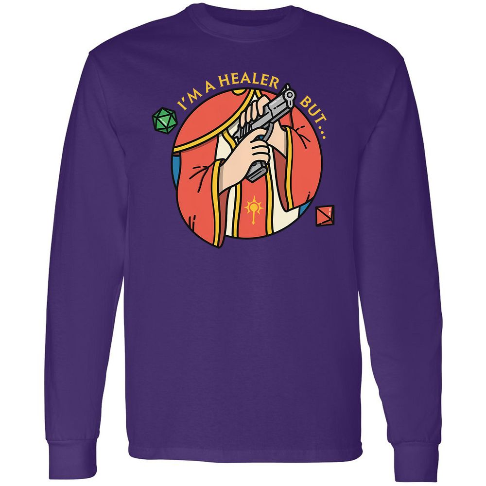I'm A Healer But Long Sleeve T-Shirt - Purple - 13