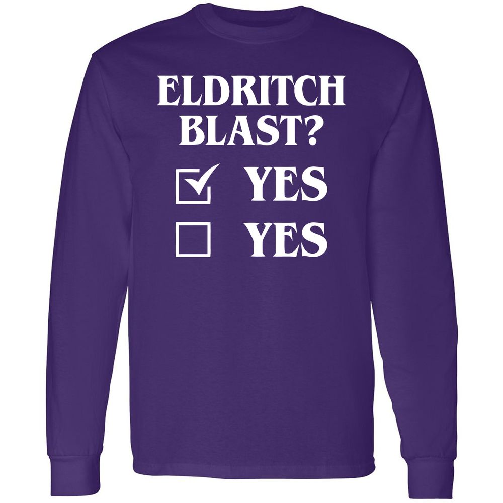 Eldritch Blast Yes Long Sleeve T-Shirt - Purple - 13