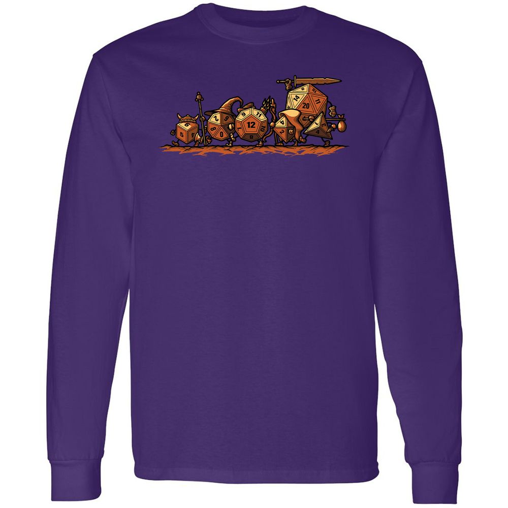 Fellowship Of The Dices Long Sleeve T-Shirt - Purple - 13