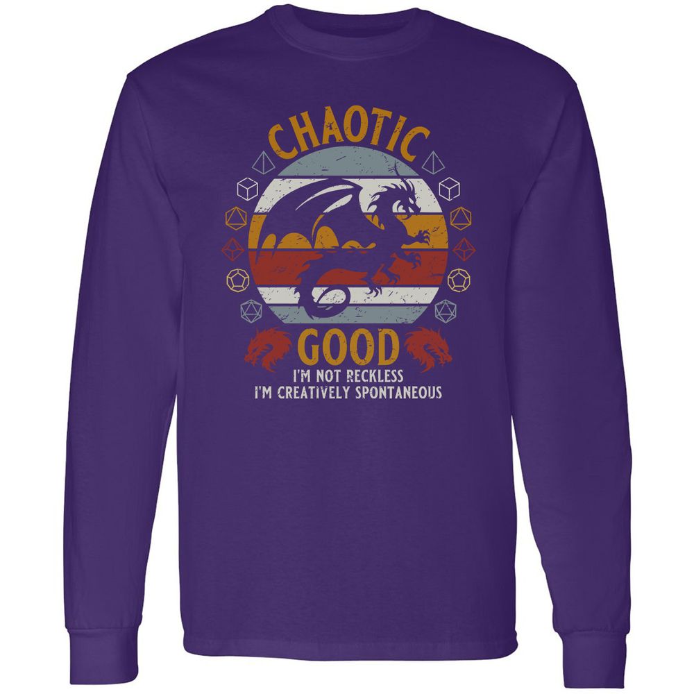 Chaotic Good Long Sleeve T-Shirt - Purple - 13