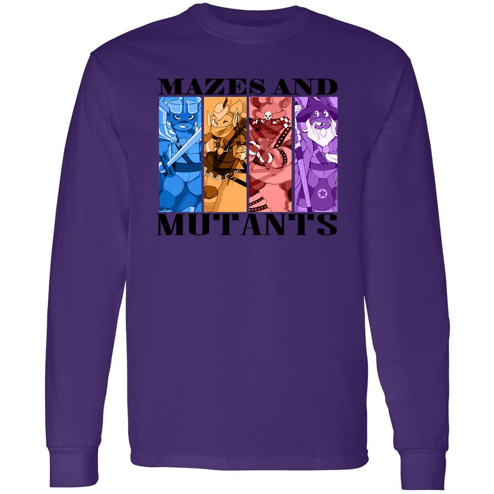 Mazes & Mutants Long Sleeve T-Shirt - Purple - 13