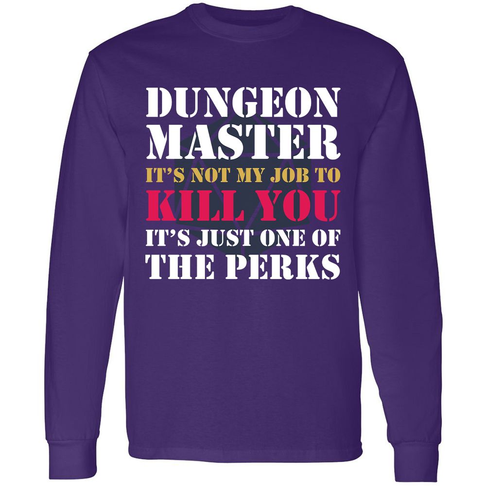 DUNGEON MASTER NOT MY JOB Long Sleeve T-Shirt - Purple - 13