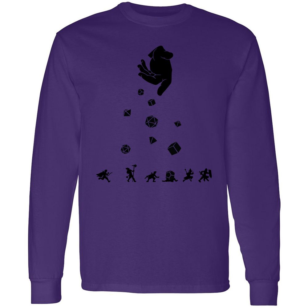 Rocks Fall, Everyone Dice Long Sleeve T-Shirt - Purple - 13