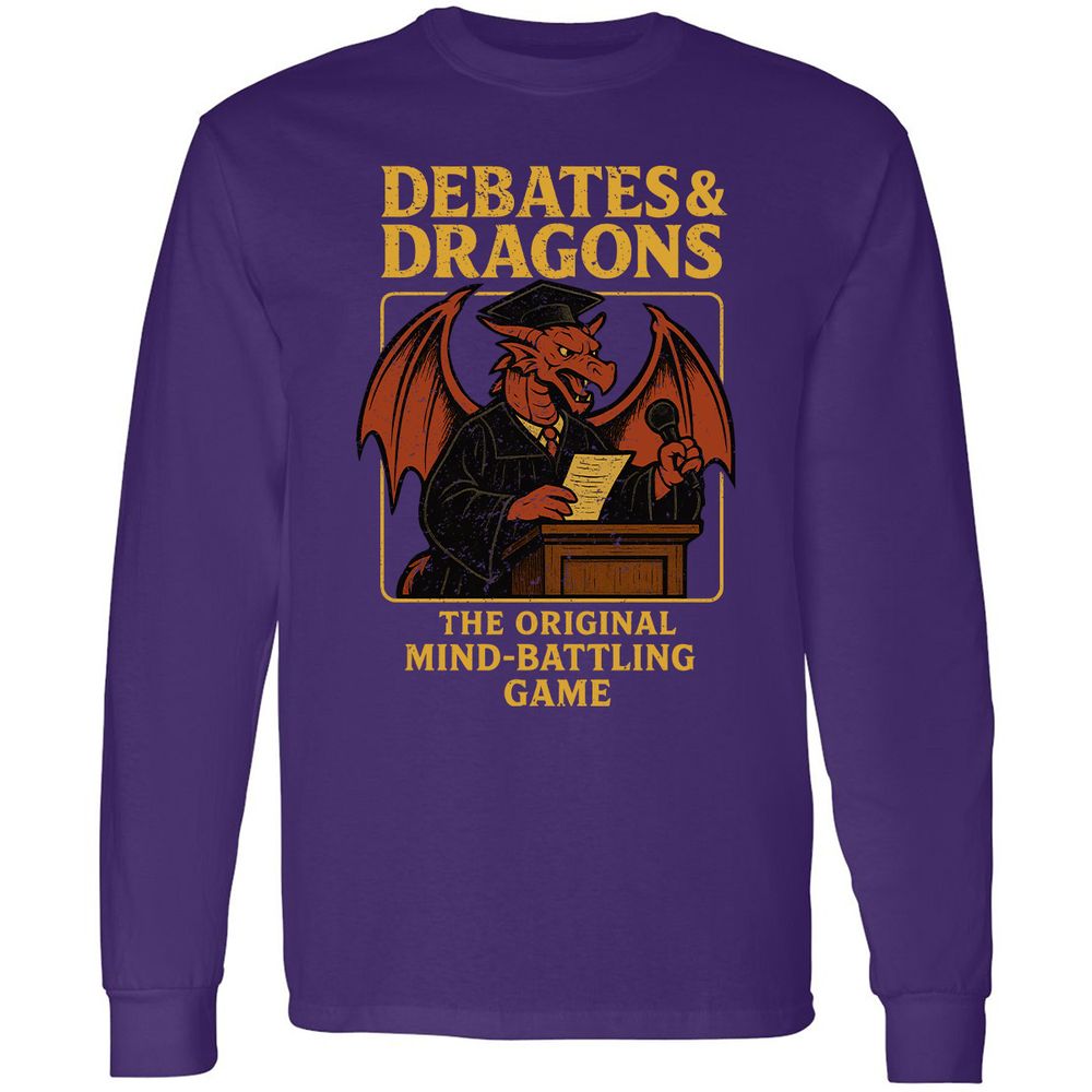 Debates & Dragons Long Sleeve T-Shirt - Purple - 13