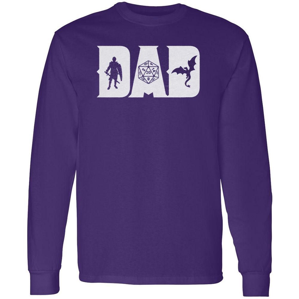 Dad Fathers Day Long Sleeve T-Shirt - Purple - 13