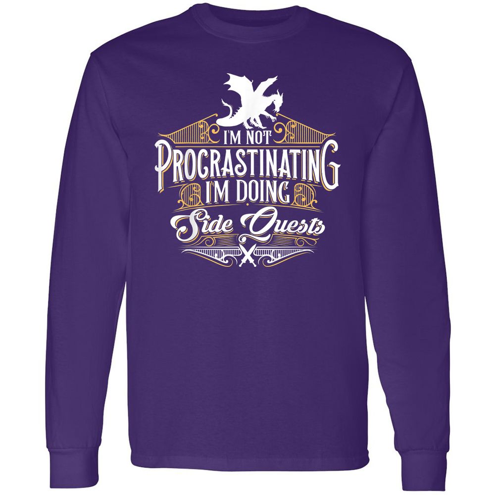 I'm Doing Side Quests Long Sleeve T-Shirt - Purple - 13