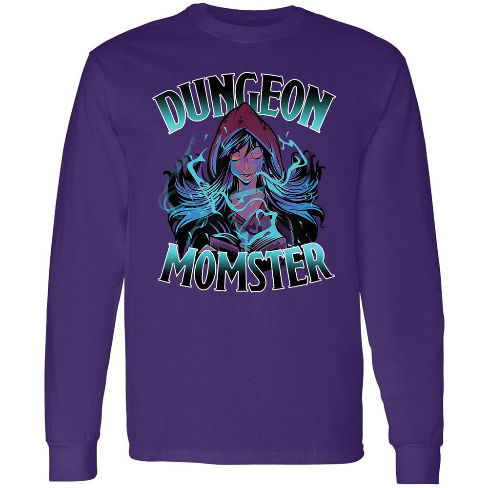 Dungeon Momster Long Sleeve T-Shirt - Purple - 13