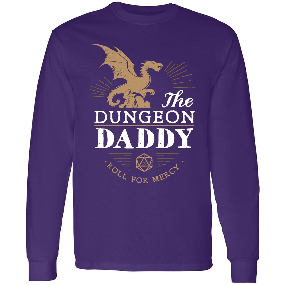 Dungeon Daddy Roll For Mercy Long Sleeve T-Shirt - Purple - 13