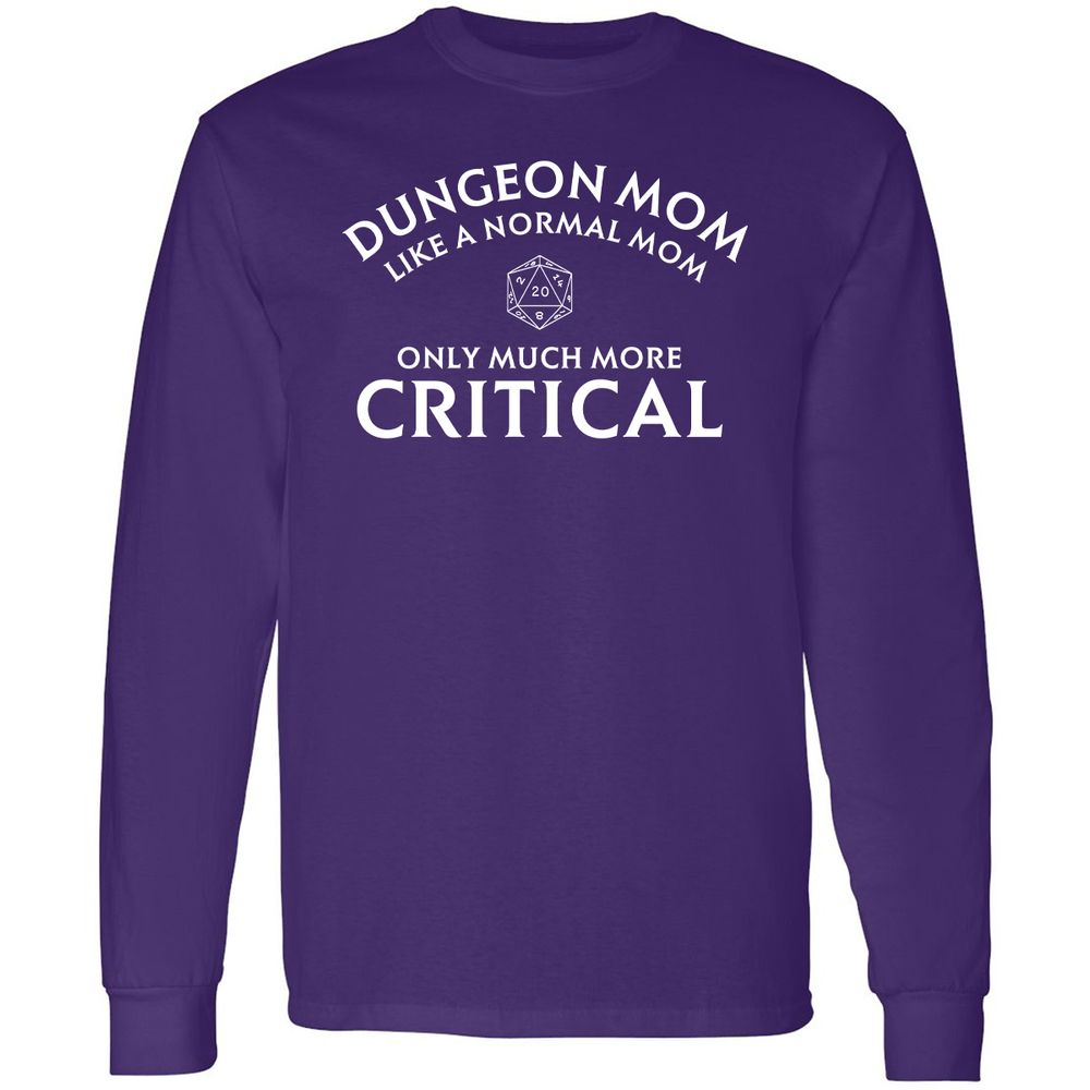 Dungeon Mom Normal Mom Long Sleeve T-Shirt - Purple - 13