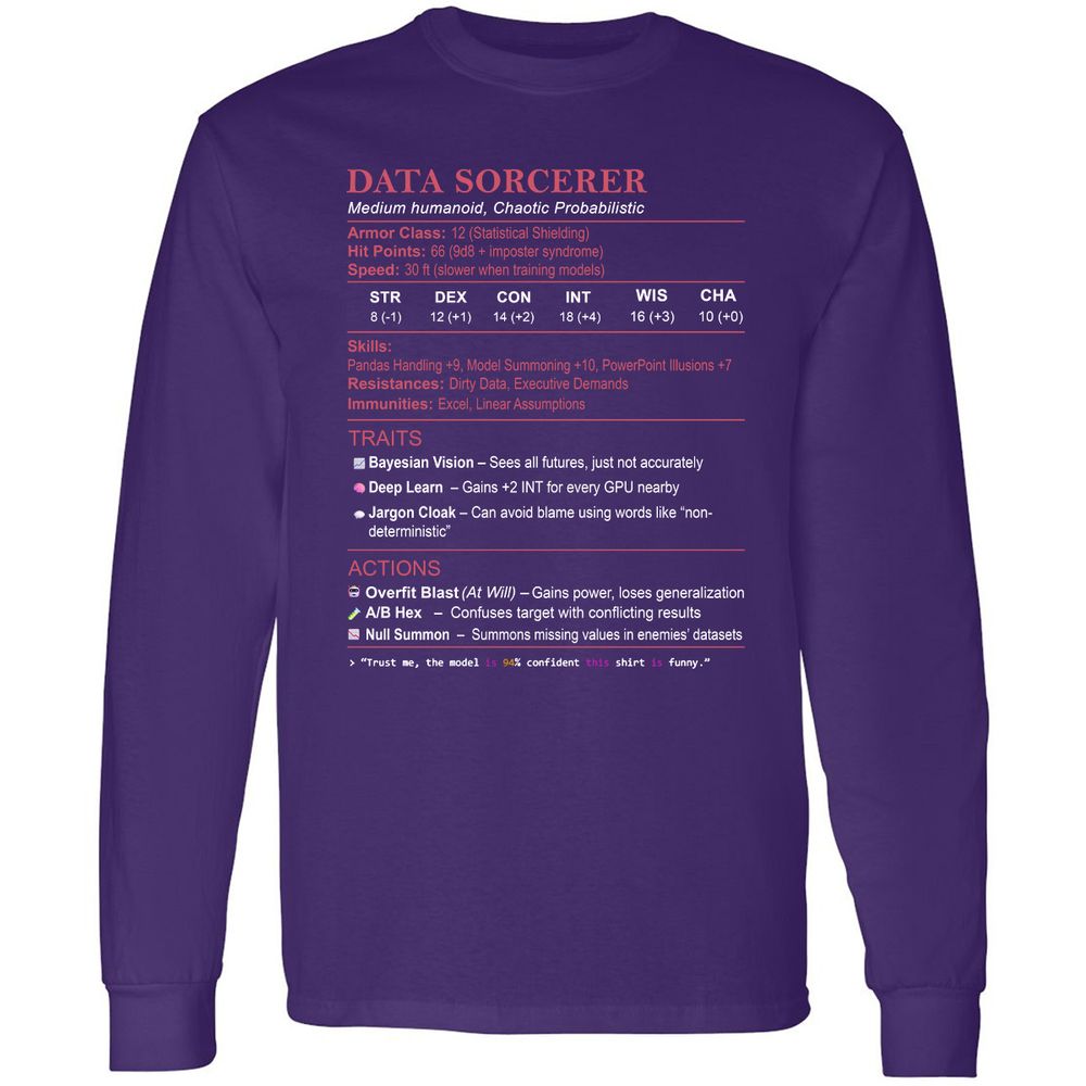Data Scientist Stats (Data Sorcerer) - Purple - 13