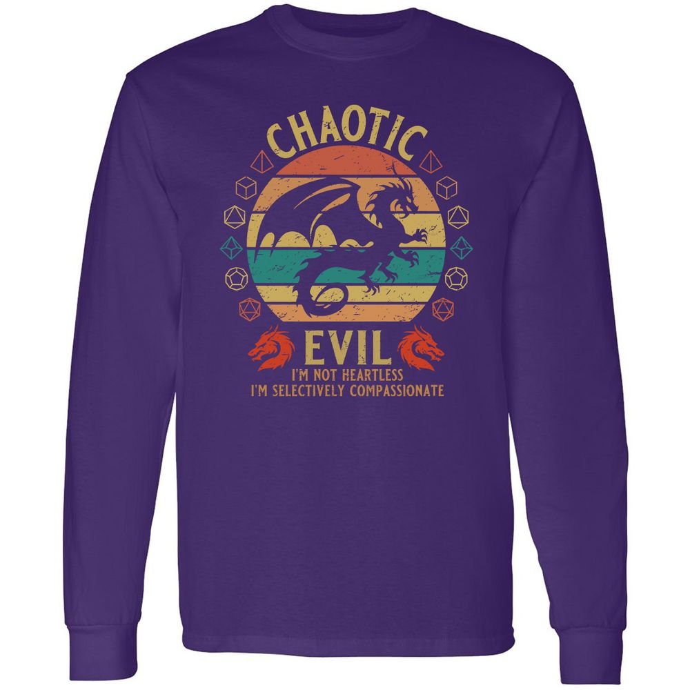 Chaotic Evil Long Sleeve T-Shirt - Purple - 13