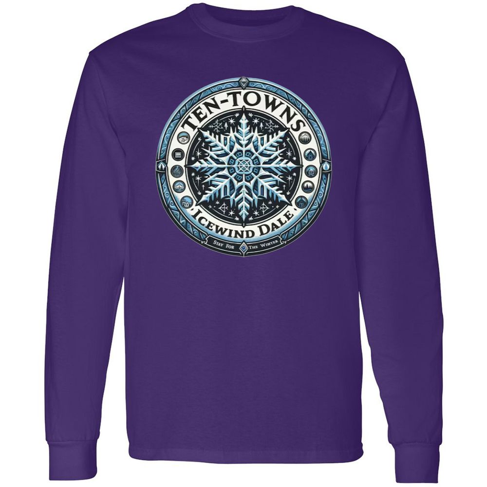 Ten-Towns Icewind Dale Long Sleeve T-Shirt - Purple - 13
