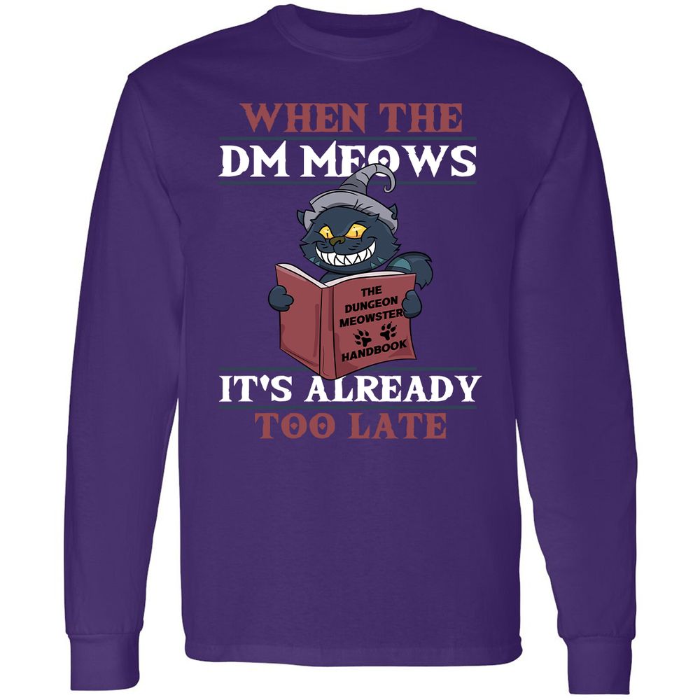 When The DM Meow Long Sleeve T-Shirt - Purple - 13