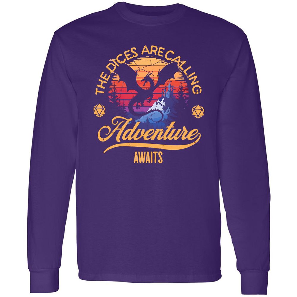 The Dices Are Calling Long Sleeve T-Shirt - Purple - 13