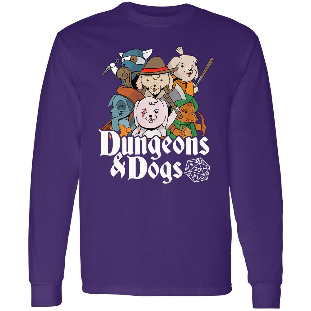 Dungeons & Dogs Long Sleeve T-Shirt - Purple - 13