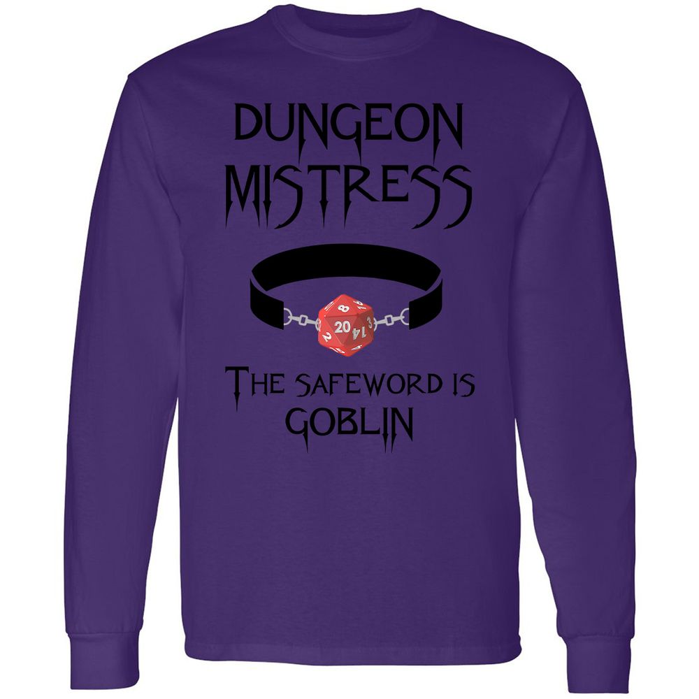 Dungeon Mistress Long Sleeve T-Shirt - Purple - 13