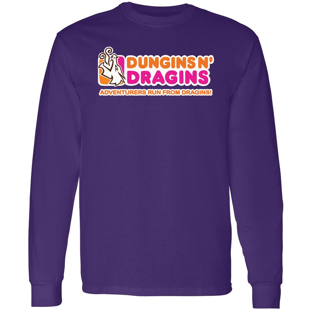 Dungins & Dragins Long Sleeve T-Shirt - Purple - 13