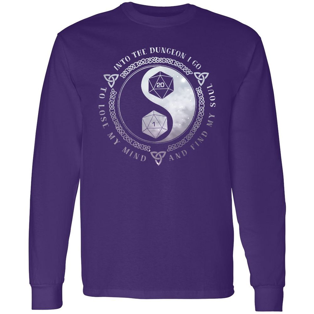 Into The Dungeon I Go Long Sleeve T-Shirt - Purple - 13