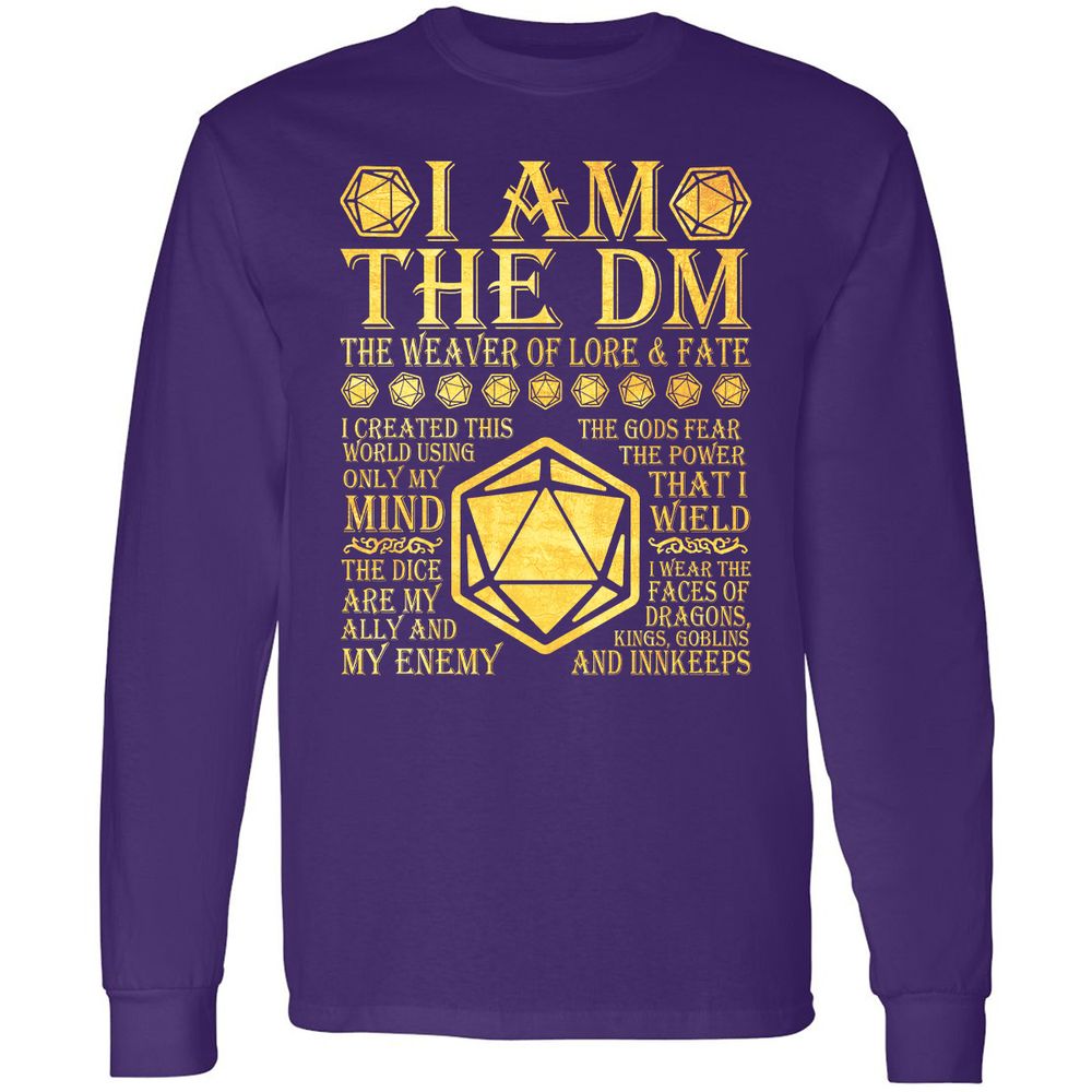 I Am The DM Long Sleeve T-Shirt - Purple - 13