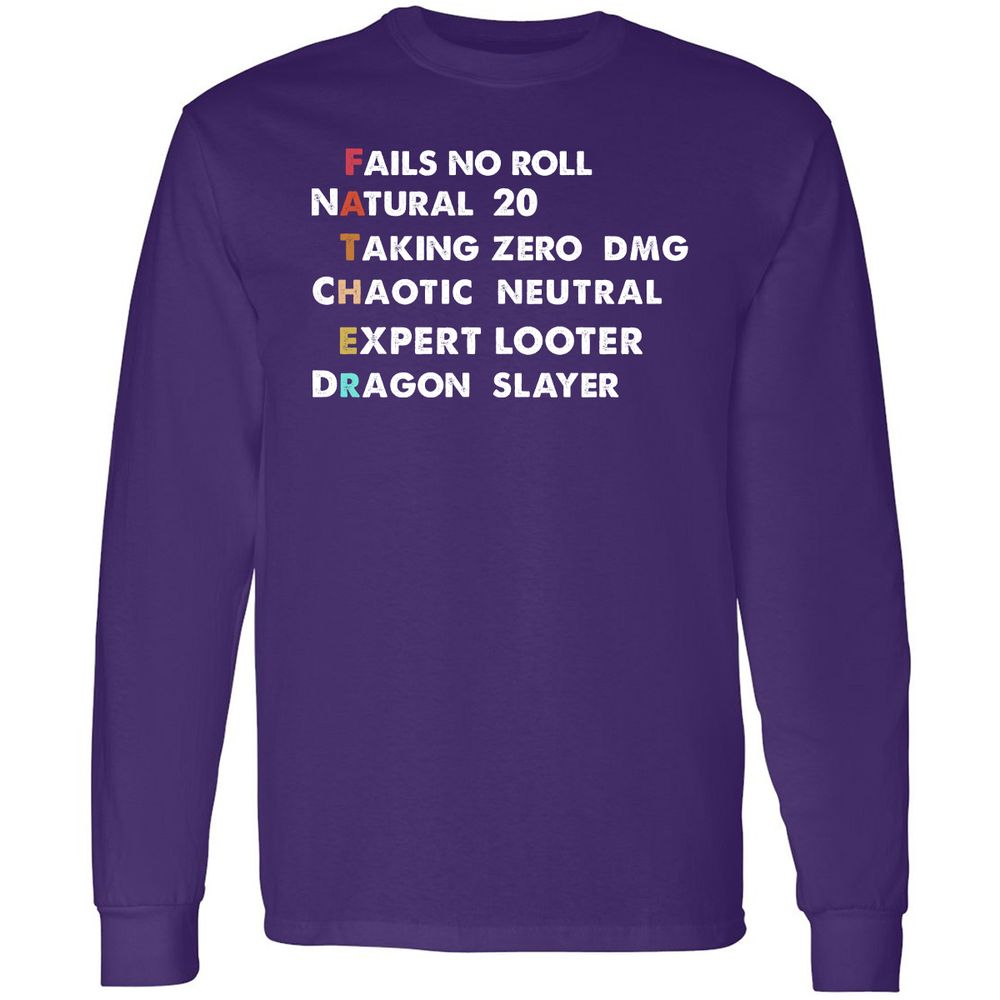 Father D&D Long Sleeve T-Shirt - Purple - 13