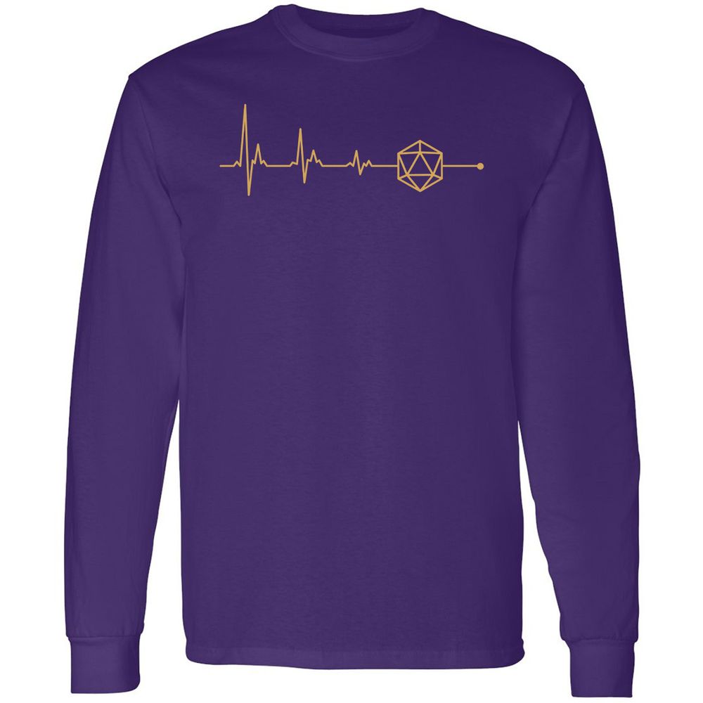 D20 Dice Is My Life Long Sleeve T-Shirt - Purple - 13
