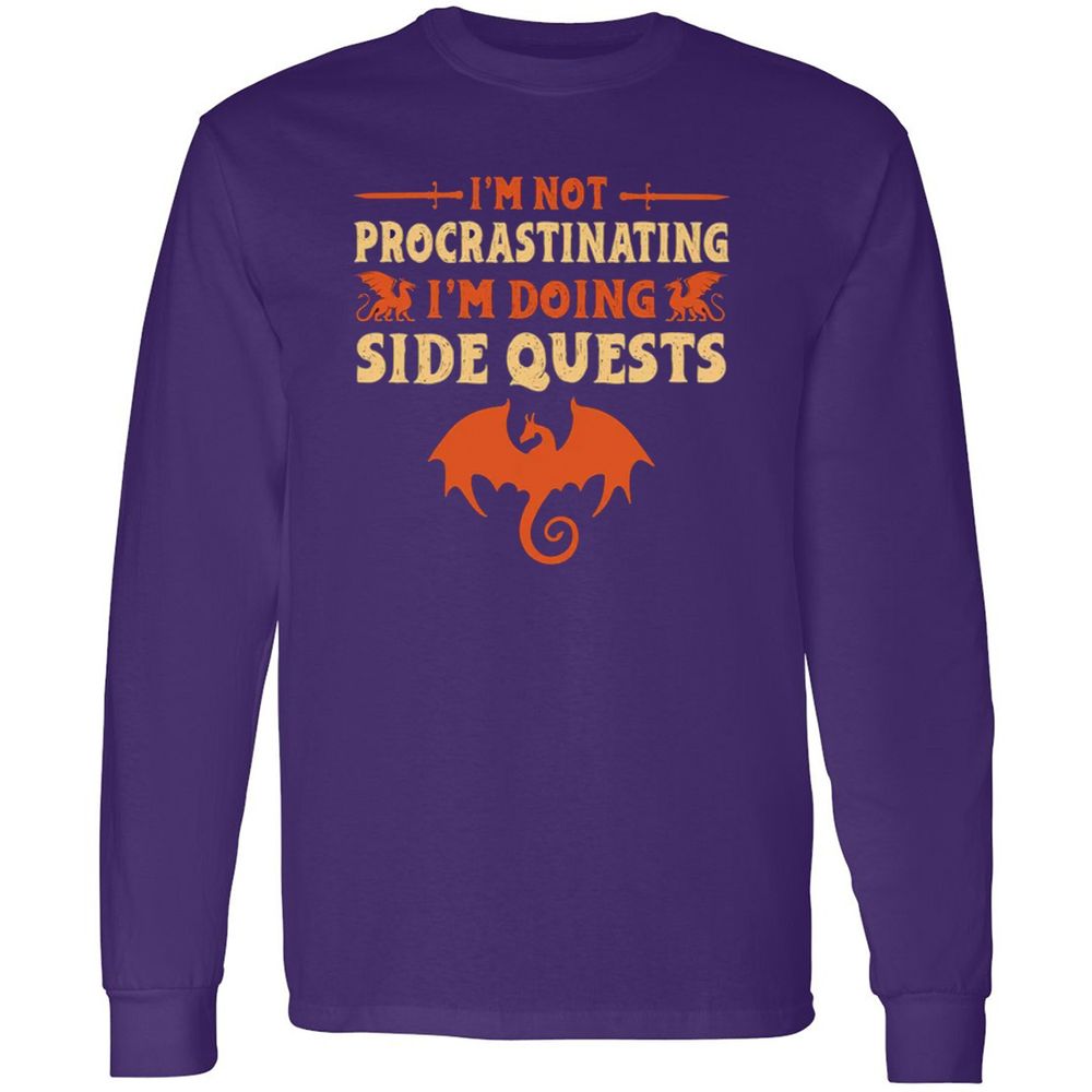 I'm Doing Side Quests Long Sleeve T-Shirt - Purple - 13