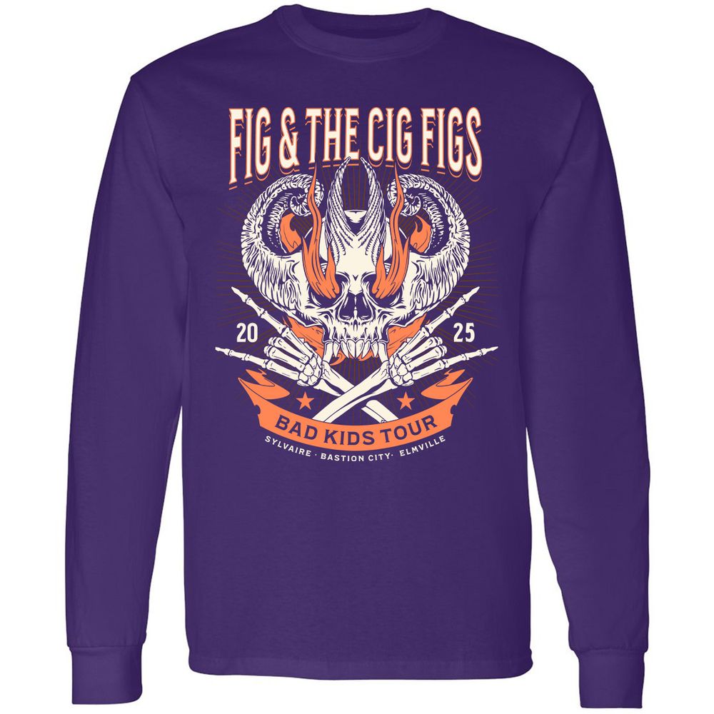 Fig and the Cig Figs, Dimension 20 Long Sleeve T-Shirt - Purple - 13