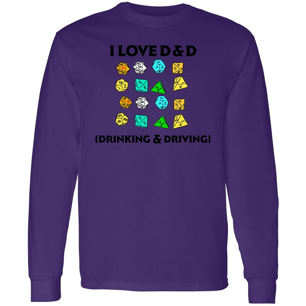 Drinking & Driving Long Sleeve T-Shirt - Purple - 13