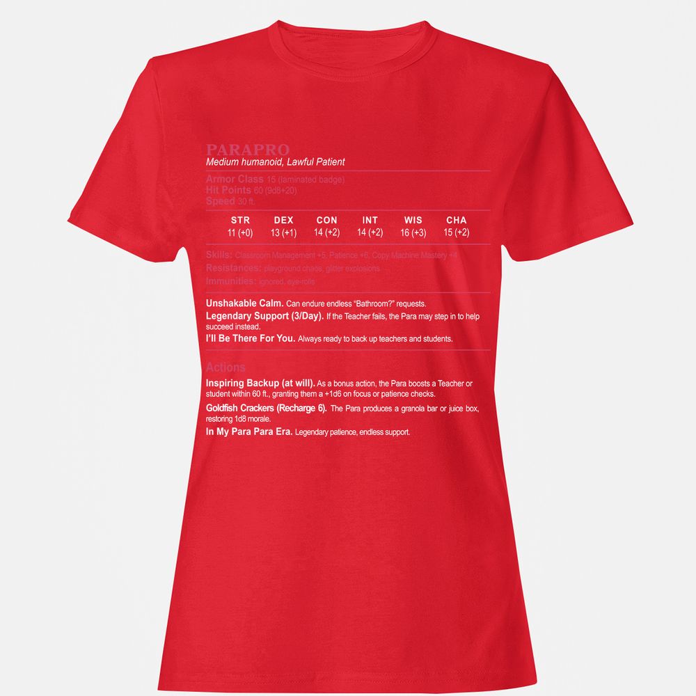para Women's T-Shirt - Red - 13