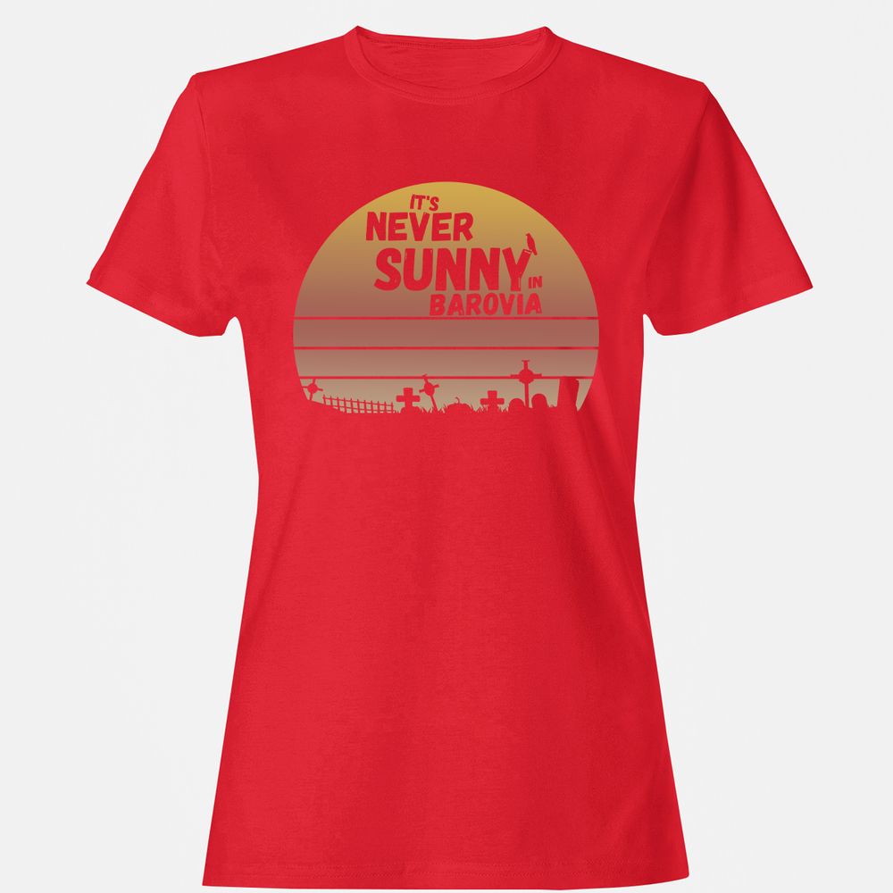 Vintage It's Never Sunny In Barovia Women's T-Shirt - Red - 13