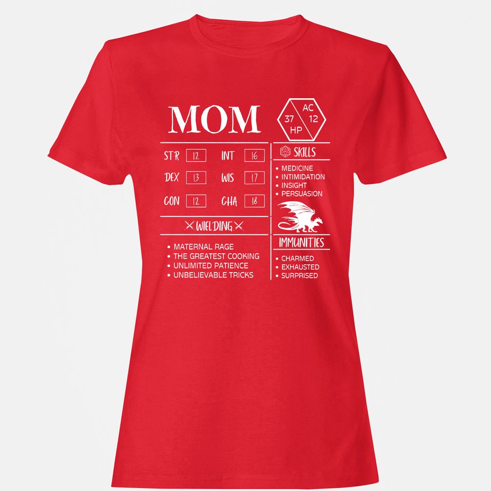 Mom Stats 2 Women's T-Shirt - Red - 13