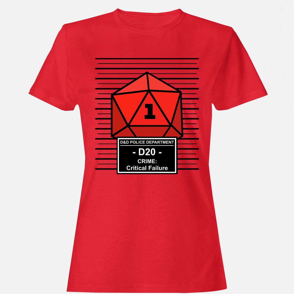 D20 Arrested For Critical Failure Women's T-Shirt - Red - 13