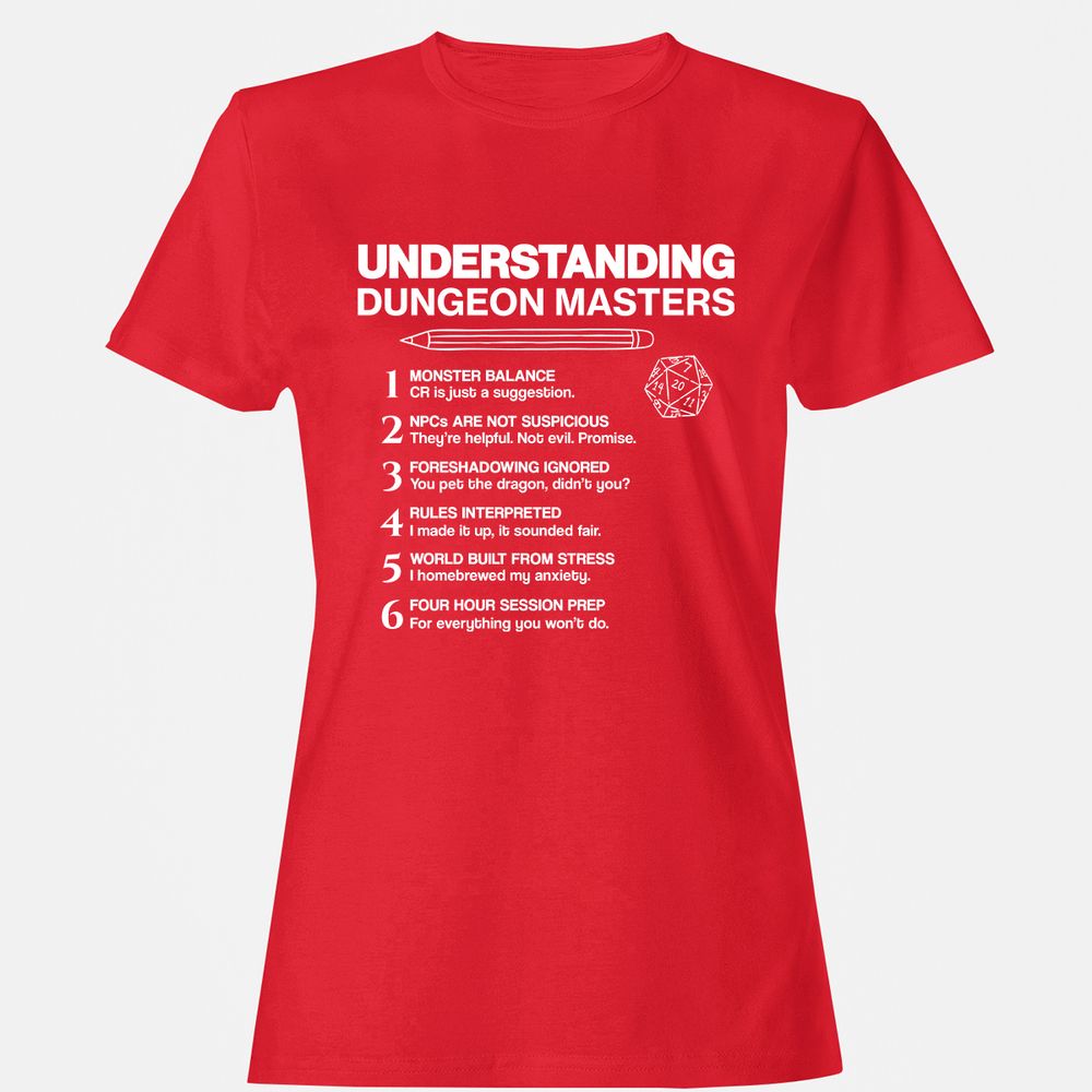 Understanding Dungeon Masters Women's T-Shirt - Red - 13