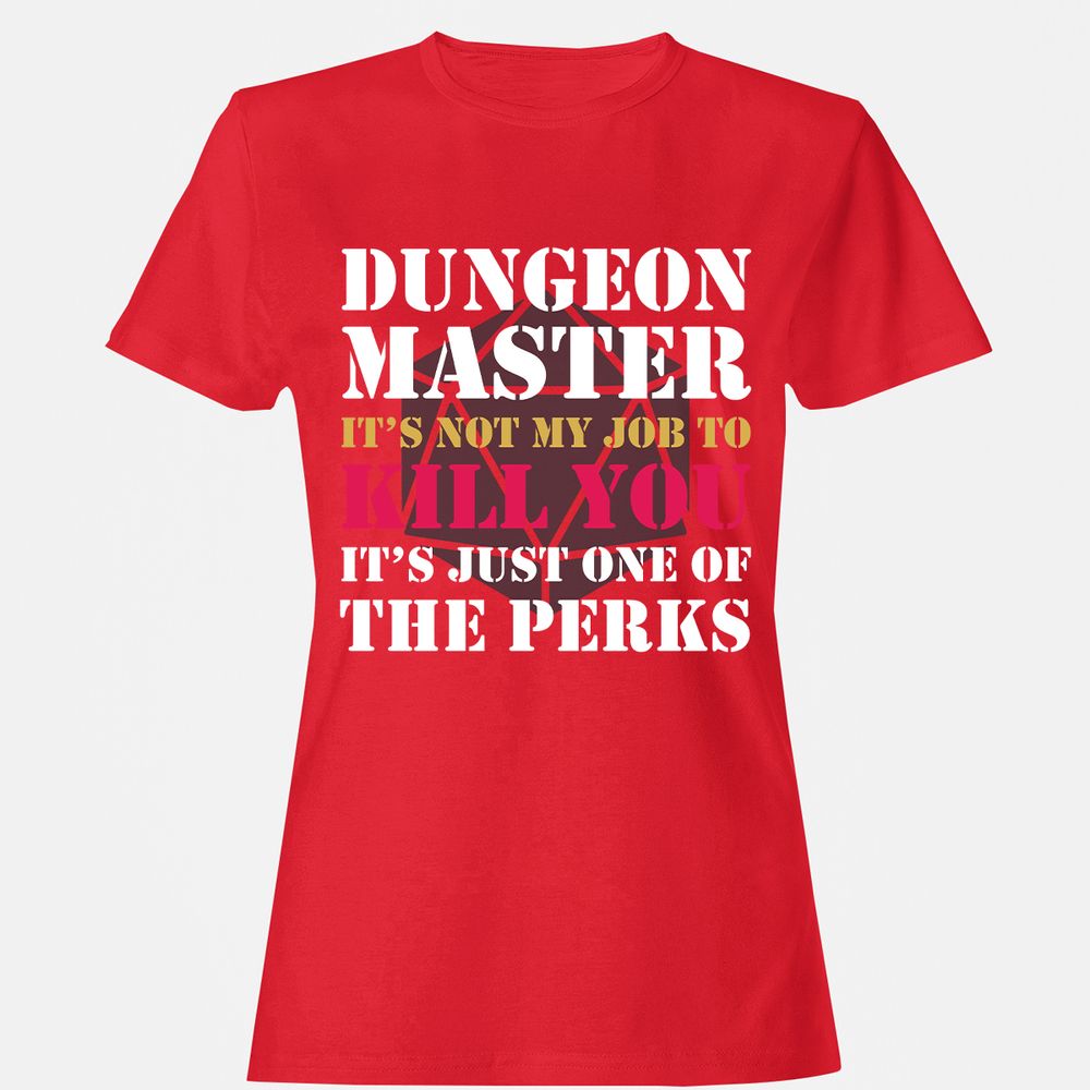 DUNGEON MASTER NOT MY JOB Women's T-Shirt - Red - 13