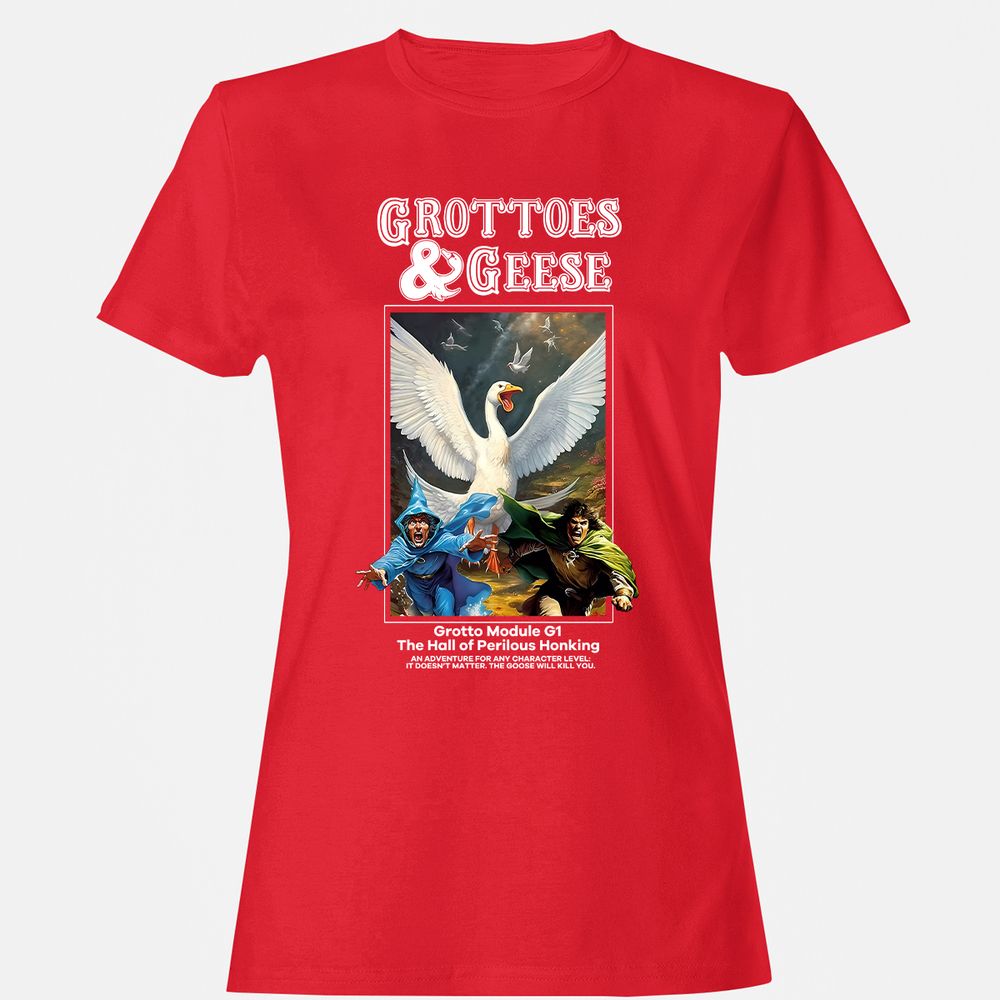 Grottoes & Geese Women's T-Shirt - Red - 13