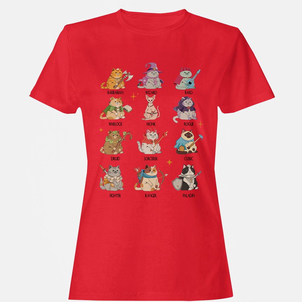 Dungeons And Cats Women's T-Shirt - Red - 13