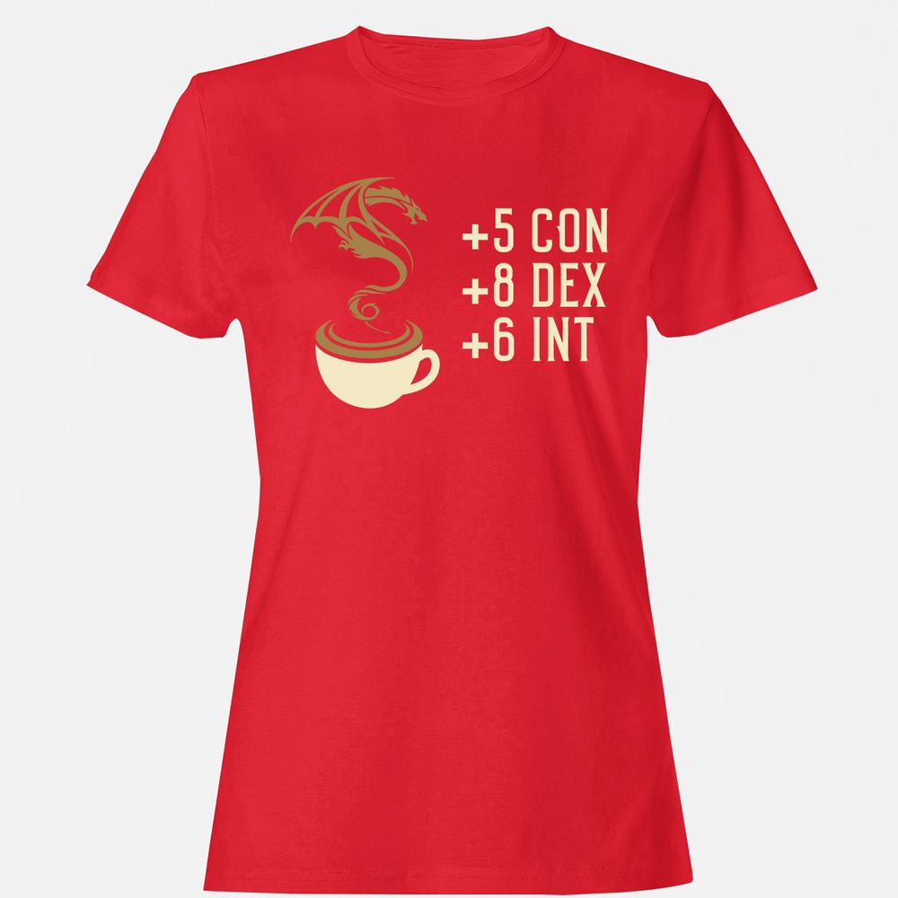 Coffee Dragon Women's T-Shirt - Red - 13