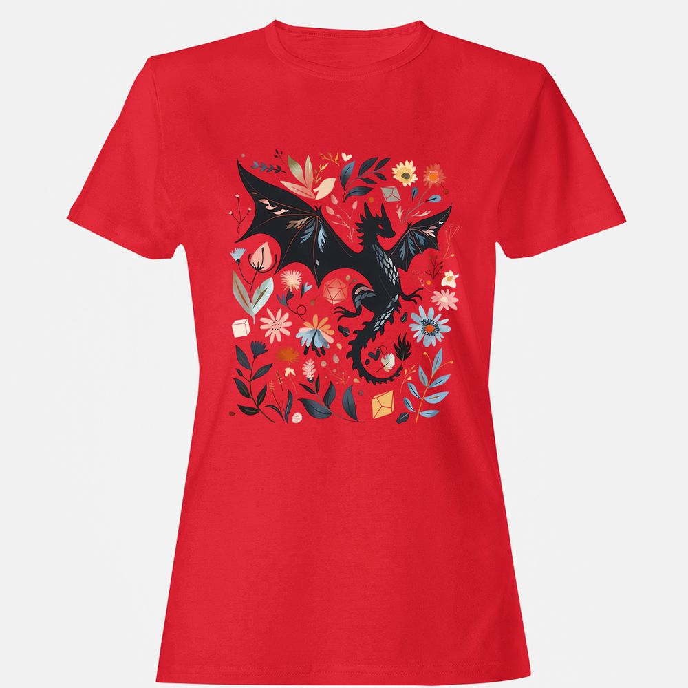 Floral DnD Dragon - Red - 13