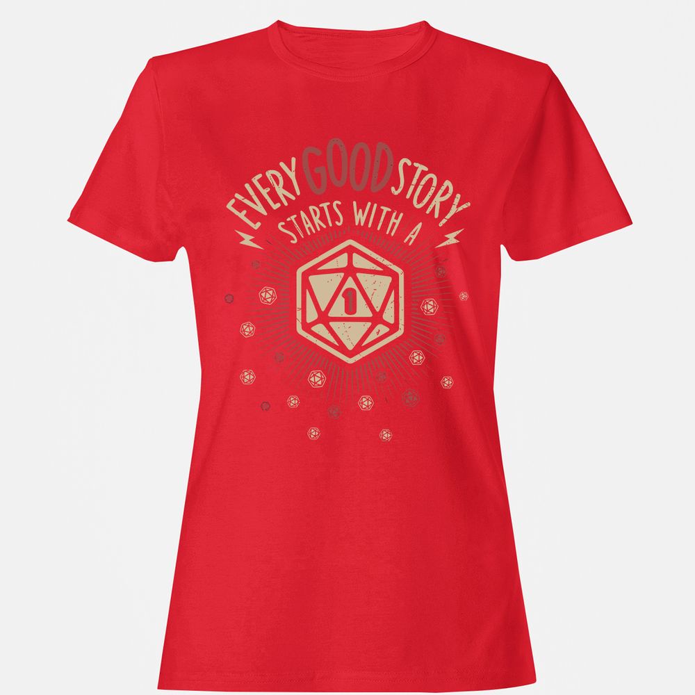 Good Story Starts With A 1 Women's T-Shirt - Red - 13