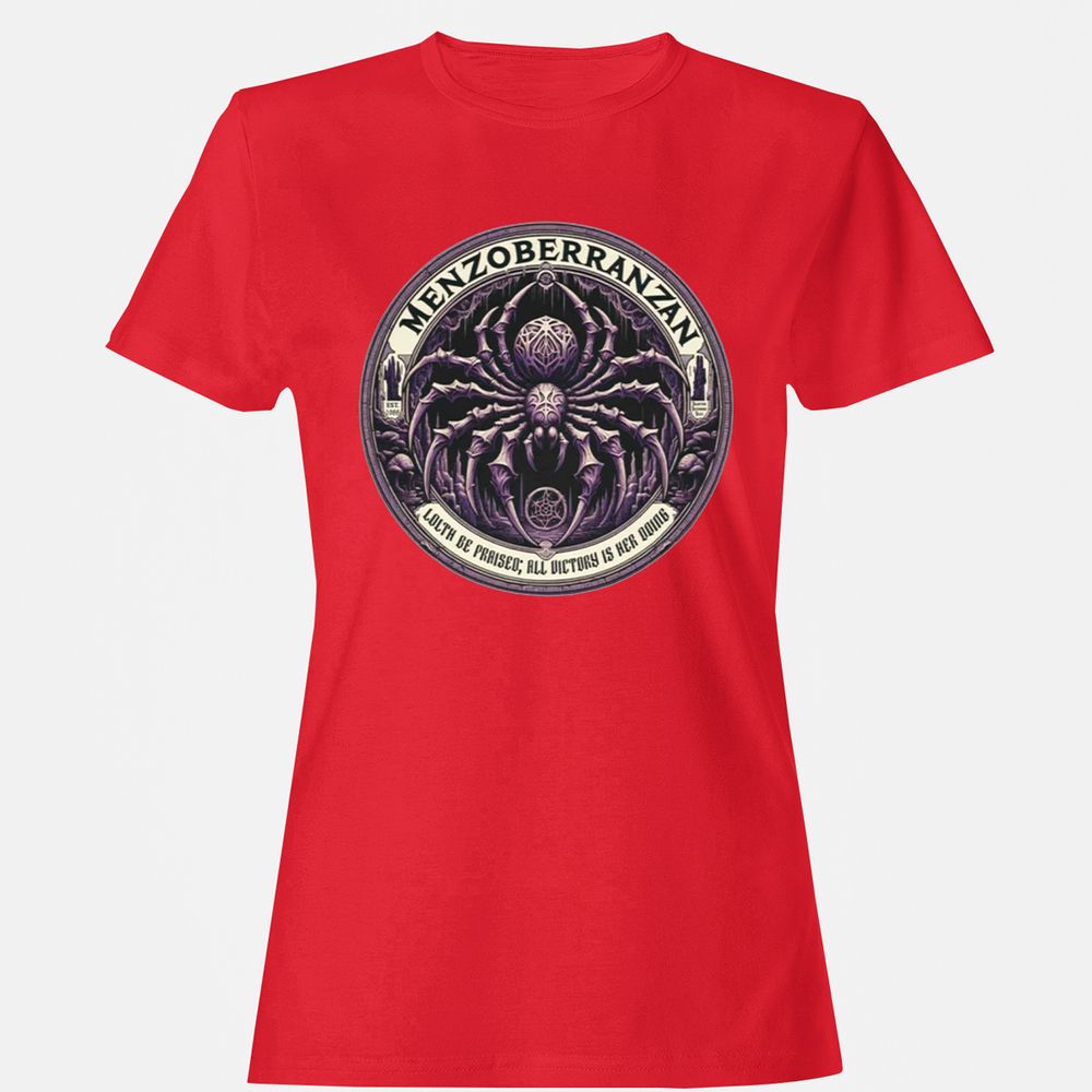 Menzoberranzan Lolth Be Praised Women's T-Shirt - Red - 13